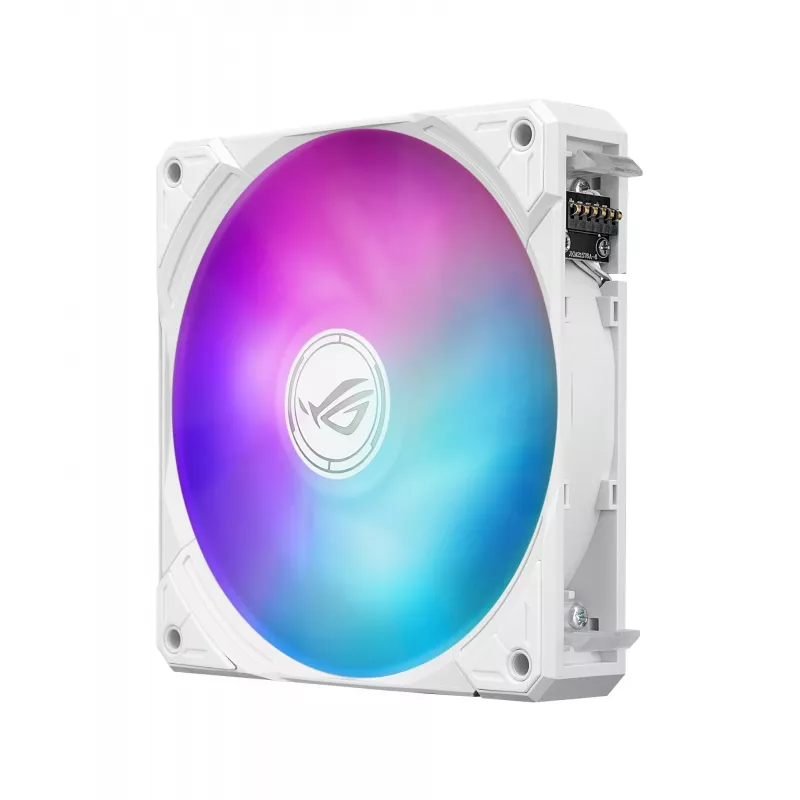 Šķidruma dzesēšanas sistēma ASUS ROG Ryuo IV SLC 360 ARGB balta Edition — 360 mm radiators, 3×120 mm ventilatori, AMOLED displejs, LGA 1700 atbalsts