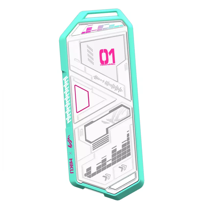 SSD korpuss ASUS ROG Strix Arion Hatsune Miku Edition balts M.2 PCIe USB Type-C 10 Gbit/s