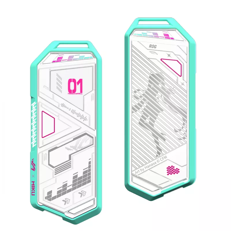 SSD korpuss ASUS ROG Strix Arion Hatsune Miku Edition balts M.2 PCIe USB Type-C 10 Gbit/s