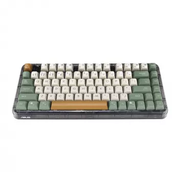 ASUS Jelly75 KD201 mehāniskā tastatūra, 75% formas faktors, USB, RF bezvadu un Bluetooth savienojamība, daudzkrāsu