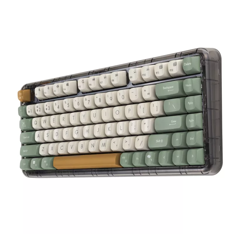 ASUS Jelly75 KD201 mehāniskā tastatūra, 75% formas faktors, USB, RF bezvadu un Bluetooth savienojamība, daudzkrāsu