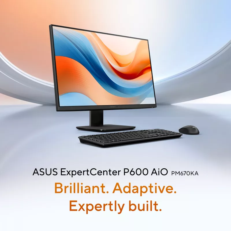 ASUS ExpertCenter P600 AiO PM670KA-BPE011X Copilot+ PC AMD Ryzen™ AI 7 350 68.6 cm (27 inch) 1920 x 1080 pikseļi Viss-vienā dators 16 GB DDR5-SDRAM 512 GB SSD Windows 11 Pro Wi-Fi 6 (802.11ax) Melns