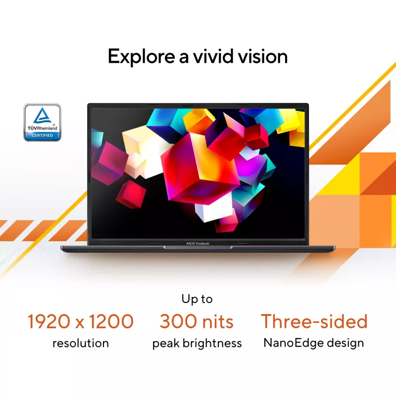 ASUS Vivobook 14 M1405NAQ-LY025W AMD Ryzen™ 7 170 klēpjdators 35,6 cm (14 collu) WUXGA 16 GB DDR5-SDRAM 512 GB SSD Wi-Fi 6 (802.11ax) Windows 11 Home holandiešu melna