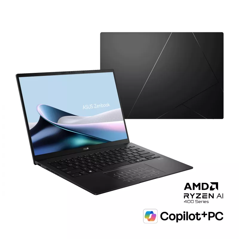 ASUS Zenbook 14 OLED UM3406GA-QD031W Copilot+ PC AMD Ryzen™ AI 7 445 klēpjdators 35,6 cm (14 collas) WUXGA 32 GB LPDDR5x-SDRAM 1 TB SSD Wi-Fi 6E (802.11ax) Windows 11 Home holandiešu melns