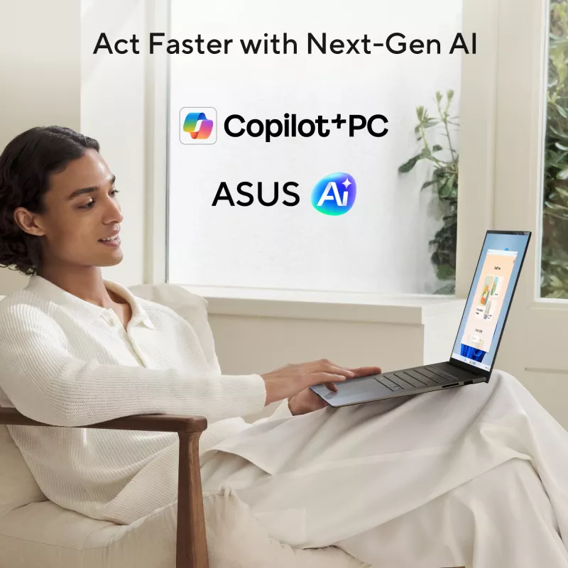 ASUS Zenbook S16 UM5606GA-SS180W Copilot+ PC AMD Ryzen AI 9 465 klēpjdators 40,6 cm (16 collu) 3K 32 GB LPDDR5x-SDRAM 1 TB SSD Wi-Fi 7 (802.11be) Windows 11 Home holandiešu pelēks