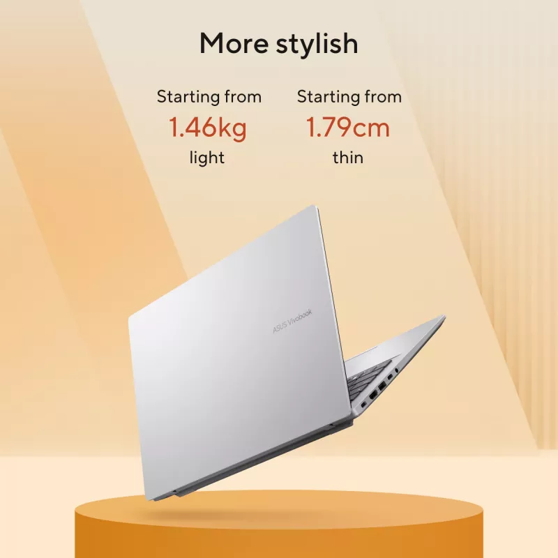 ASUS Vivobook 14 M1407GA-LY012W Copilot+ PC AMD Ryzen™ AI 7 445 klēpjdators 35,6 cm (14 collas) WUXGA 16 GB DDR5-SDRAM 512 GB SSD Wi-Fi 6 (802.11ax) Windows 11 Home holandiešu sudraba