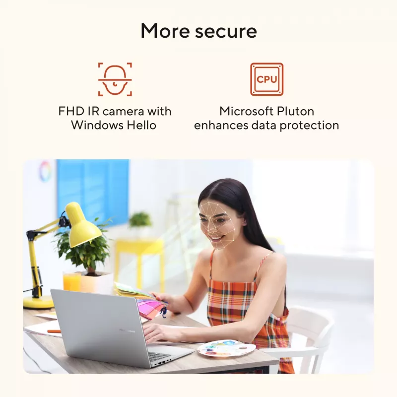 ASUS Vivobook 14 M1407GA-LY012W Copilot+ PC AMD Ryzen™ AI 7 445 klēpjdators 35,6 cm (14 collas) WUXGA 16 GB DDR5-SDRAM 512 GB SSD Wi-Fi 6 (802.11ax) Windows 11 Home holandiešu sudraba