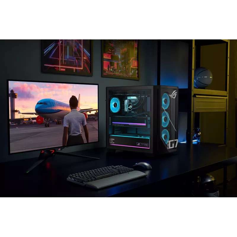 ASUS ROG G700 G700TF-05225F114W Intel Core Ultra 5 225F 32 GB DDR5-SDRAM 1 TB SSD NVIDIA GeForce RTX 5060 Windows 11 Home Tornis PC Melns
