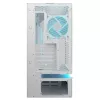 COUGAR CFV235 Vision midi tower PC korpuss — ARGB, 9,16 collu (23,3 cm) LCD, rūdīts stikls, balts, atbalsta ATX/Micro-ITX, 2x3,5 collu + 2x2,5 collu