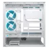 COUGAR CFV235 Vision midi tower PC korpuss — ARGB, 9,16 collu (23,3 cm) LCD, rūdīts stikls, balts, atbalsta ATX/Micro-ITX, 2x3,5 collu + 2x2,5 collu