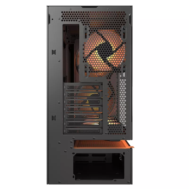 COUGAR PC Midi Tower Case CFV235 Vision — ARGB, 9,16 collas (23,3 cm) LCD 1920×462, sieta, priekšā 2×160 mm, aizmugurē 1×120 mm, melns