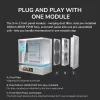 COUGAR PC Midi Tower Case CFV235 Vision — ARGB, 9,16 collas (23,3 cm) LCD 1920×462, sieta, priekšā 2×160 mm, aizmugurē 1×120 mm, melns