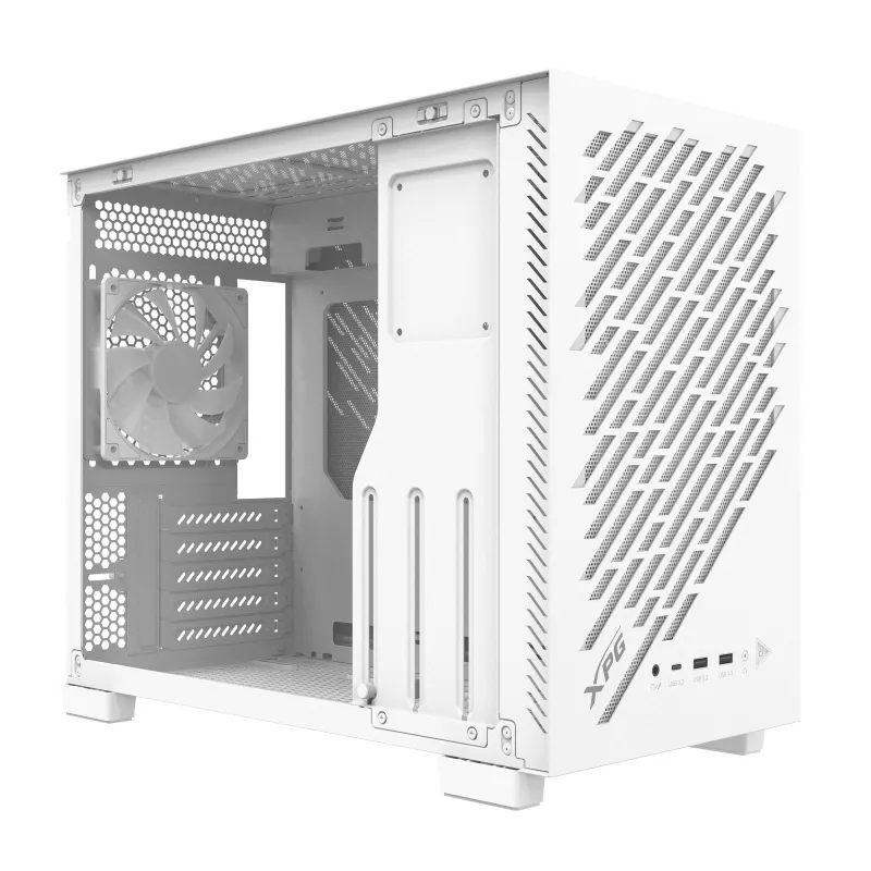 XPG VALOR AIR NANO MID-TOWER CHASSIS - Balts, Midi Tower, PC, Balts, micro ATX, Mini-ITX, SPCC, 17 cm
