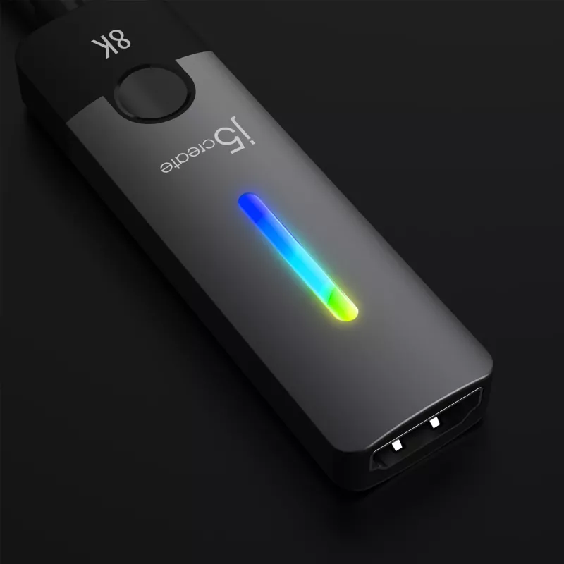 j5create JCA157-N USB-C uz HDMI 2.1 8K adapteris, 10 cm