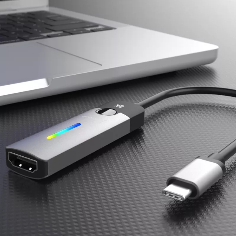 j5create JCA157-N USB-C uz HDMI 2.1 8K adapteris, 10 cm