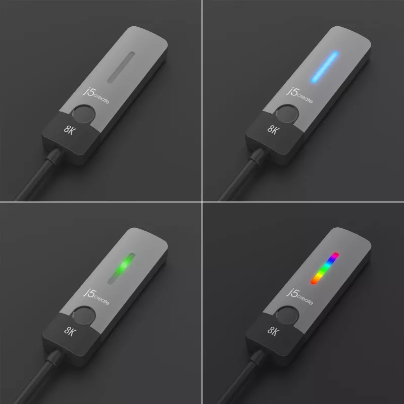 j5create JCA157-N USB-C uz HDMI 2.1 8K adapteris, 10 cm