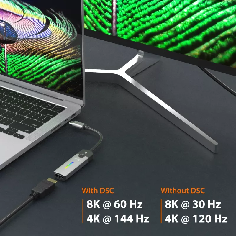 j5create JCA157-N USB-C uz HDMI 2.1 8K adapteris, 10 cm
