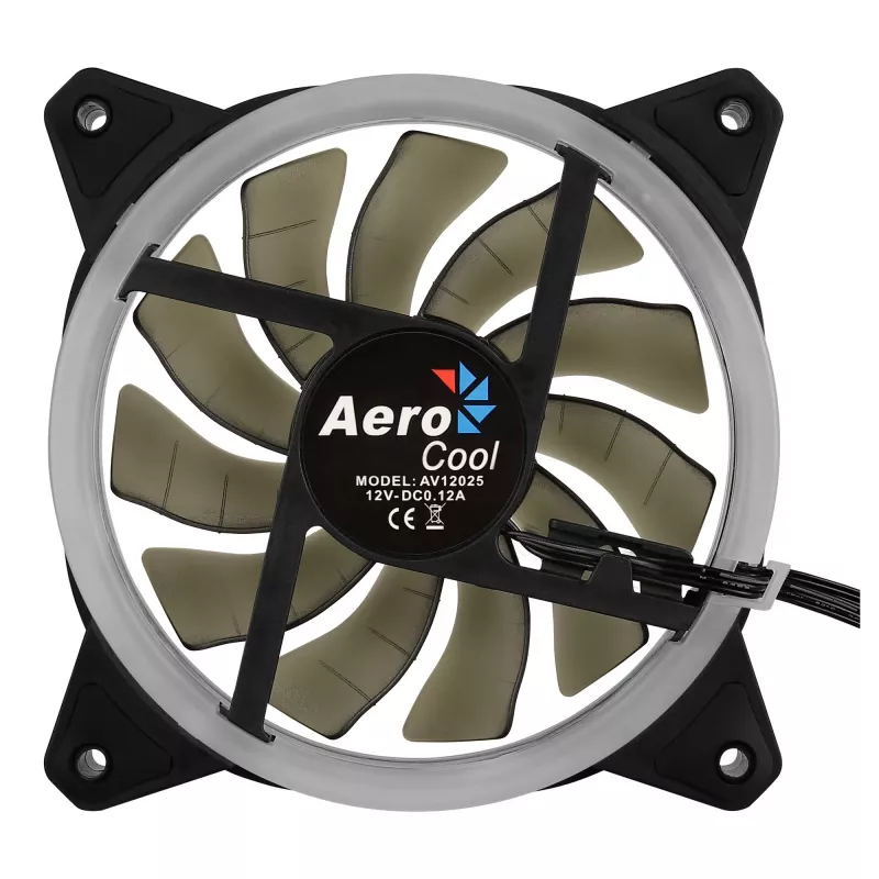 Aerocool Rev RGB Datordatora ventilators 12 cm Melns