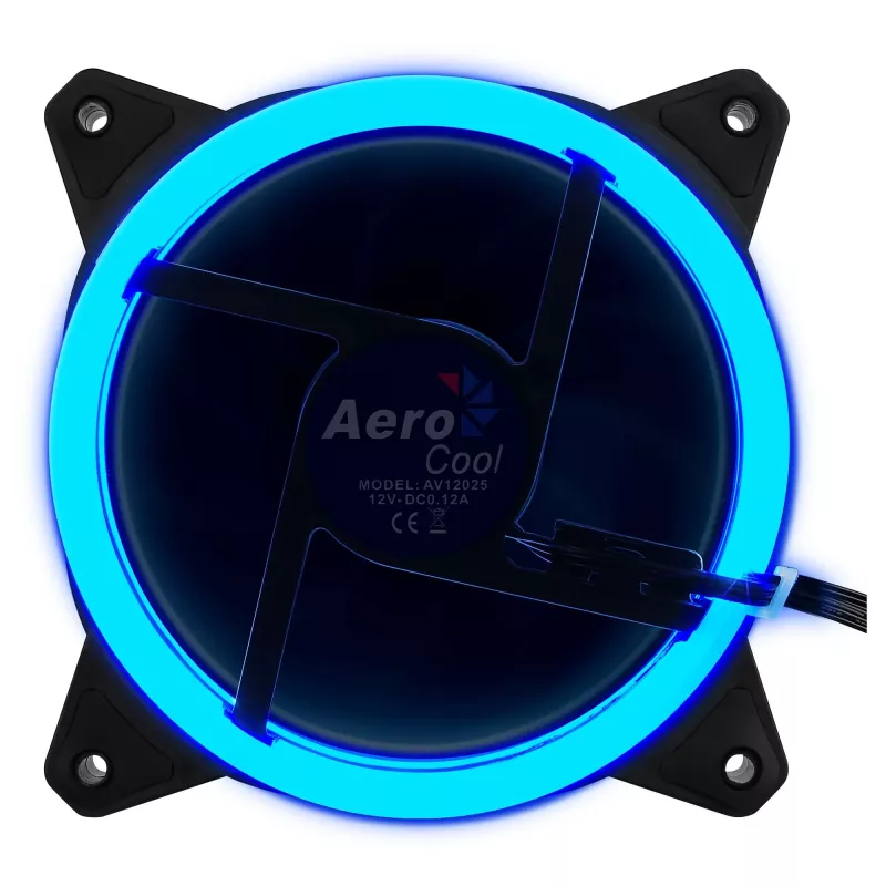 Aerocool Rev RGB Datordatora ventilators 12 cm Melns