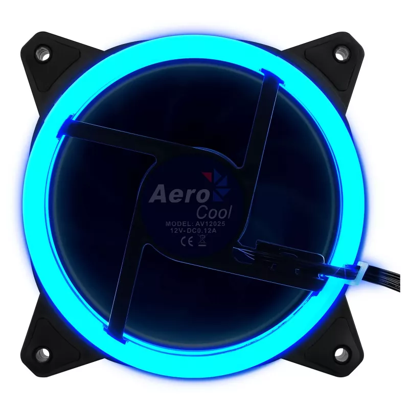 Aerocool Rev RGB Datordatora ventilators 12 cm Melns