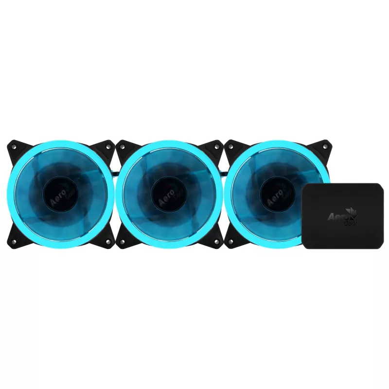 Aerocool Rev RGB Pro datora korpusa ventilators, 12 cm, melns