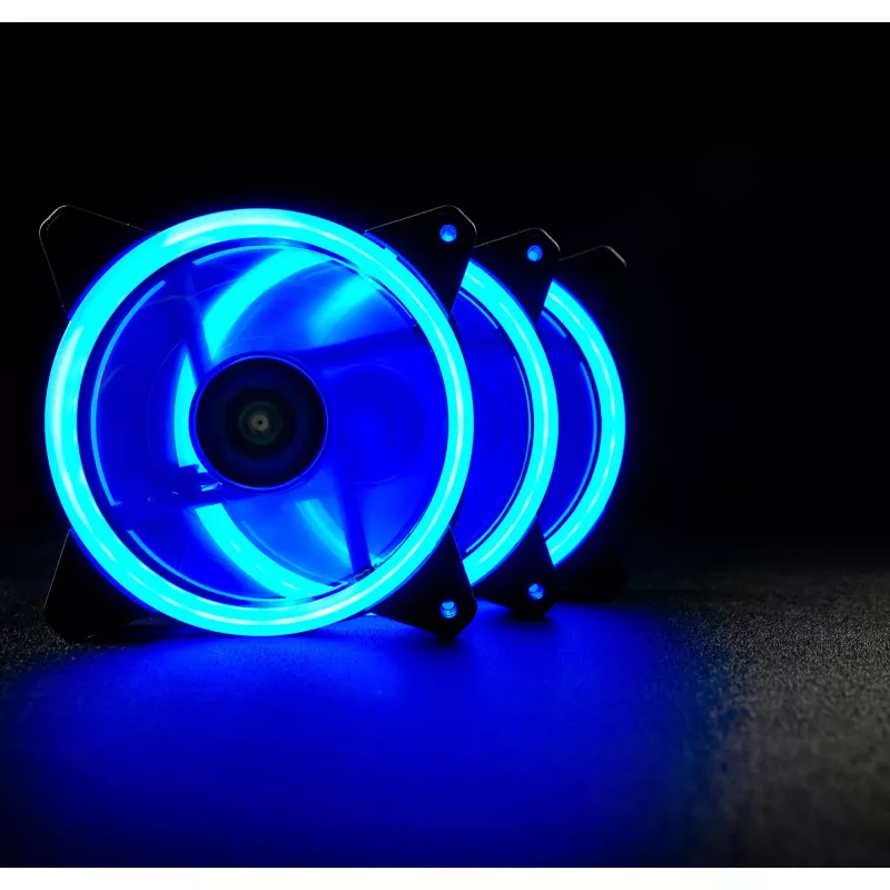 Aerocool Rev RGB Pro datora korpusa ventilators, 12 cm, melns
