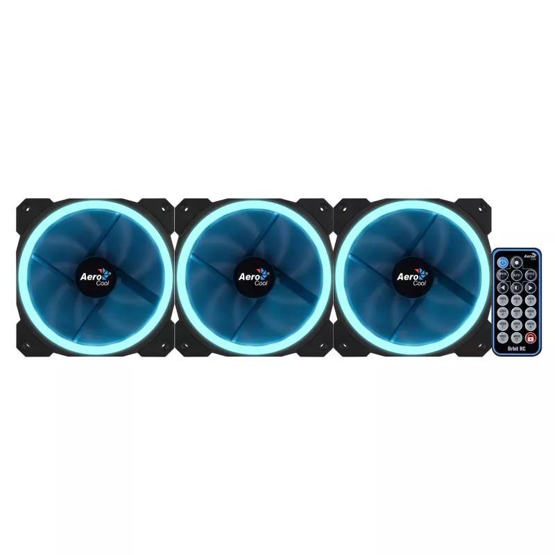 Aerocool Orbit RC datora korpusa ventilators 12 cm melns
