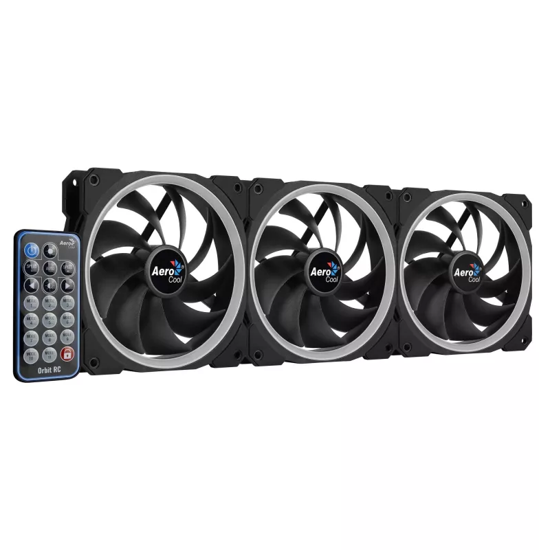 Aerocool Orbit RC datora korpusa ventilators 12 cm melns