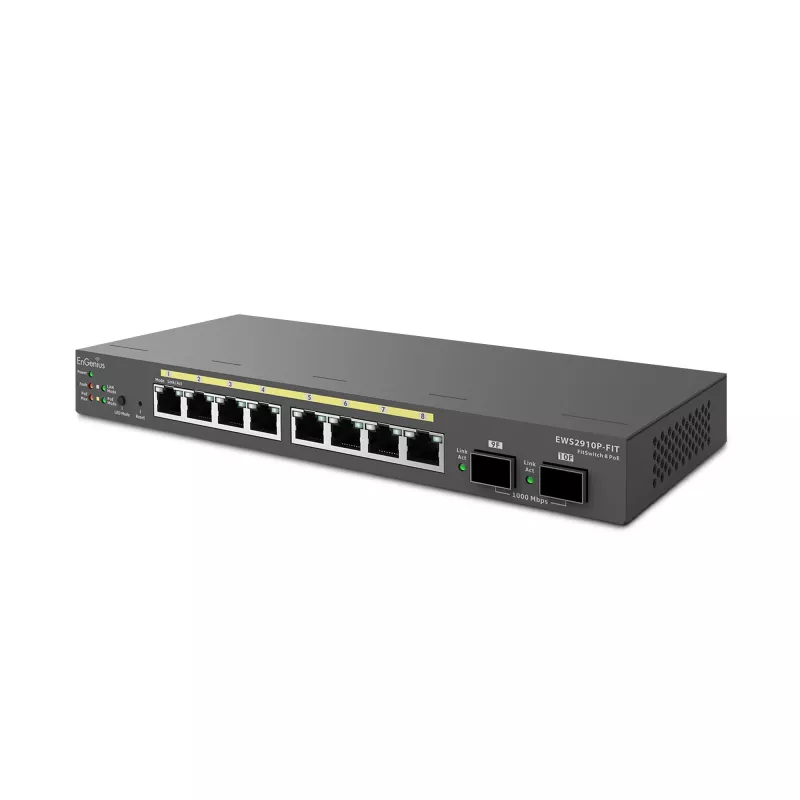Pārvaldāmais komutators EnGenius FitSwitch 8 PoE 8x Gigabit Ethernet porti