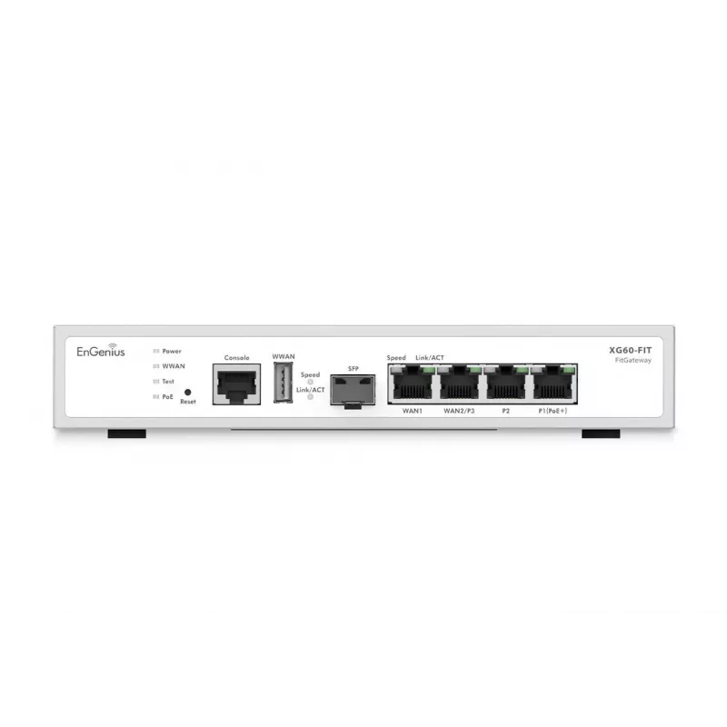 EnGenius FitXpress pārvaldīta tīkla vārteja 2 x GbE LAN & 2 x GbE WAN & 1 SFP ports