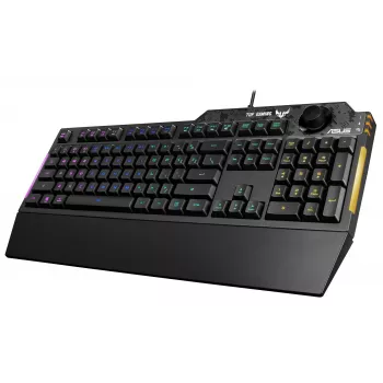 ASUS TUF Gaming K1 tastatūra USB melna pilnizmēra RGB LED