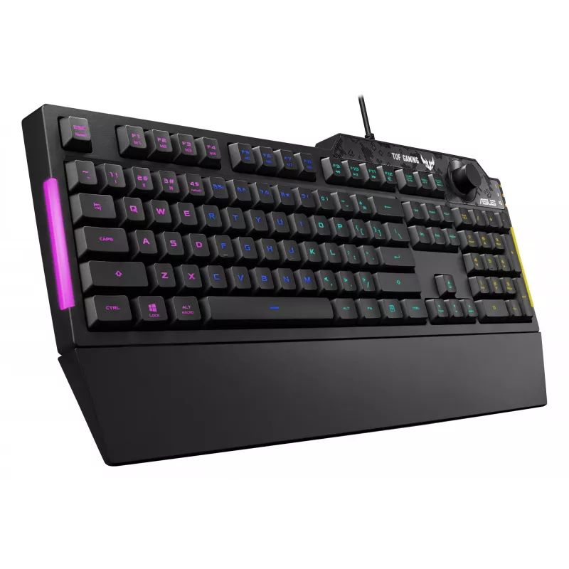 ASUS TUF Gaming K1 tastatūra USB melna pilnizmēra RGB LED