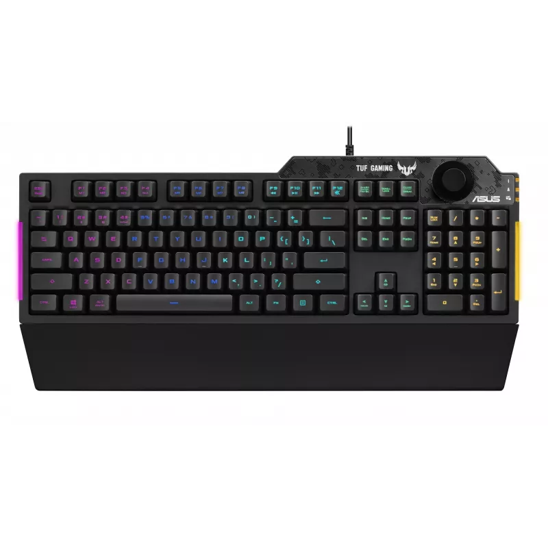 ASUS TUF Gaming K1 tastatūra USB melna pilnizmēra RGB LED