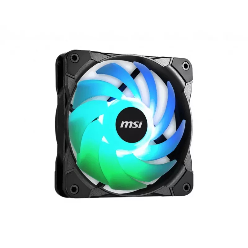 MSI MAX F12A-3 120mm ARGB ventilatoru komplekts - korpusa piederums '3x 120mm ARGB PWM ventilatori, 600-1500 RPM, Mystic Lighting Sync'