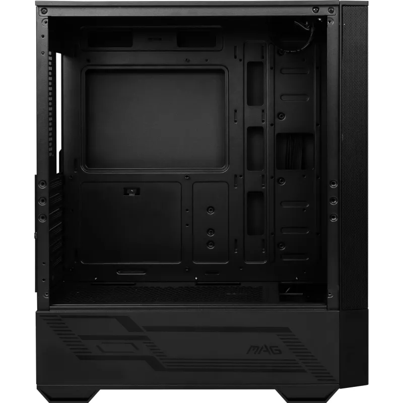 MSI MAG FORGE 111R Mid Tower spēļu datora korpuss 'Melns, 1x 120 mm ARGB PWM ventilators, 1-6 ARGB centrmezgls, Mystic Light Sync, rūdīta stikla panelis, ATX, mATX, mini-ITX'
