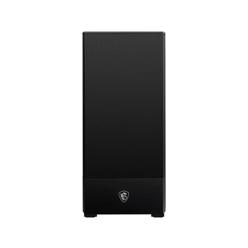 MSI MAG FORGE 111R Mid Tower spēļu datora korpuss 'Melns, 1x 120 mm ARGB PWM ventilators, 1-6 ARGB centrmezgls, Mystic Light Sync, rūdīta stikla panelis, ATX, mATX, mini-ITX'