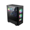 MSI MAG FORGE 111R Mid Tower spēļu datora korpuss 'Melns, 1x 120 mm ARGB PWM ventilators, 1-6 ARGB centrmezgls, Mystic Light Sync, rūdīta stikla panelis, ATX, mATX, mini-ITX'