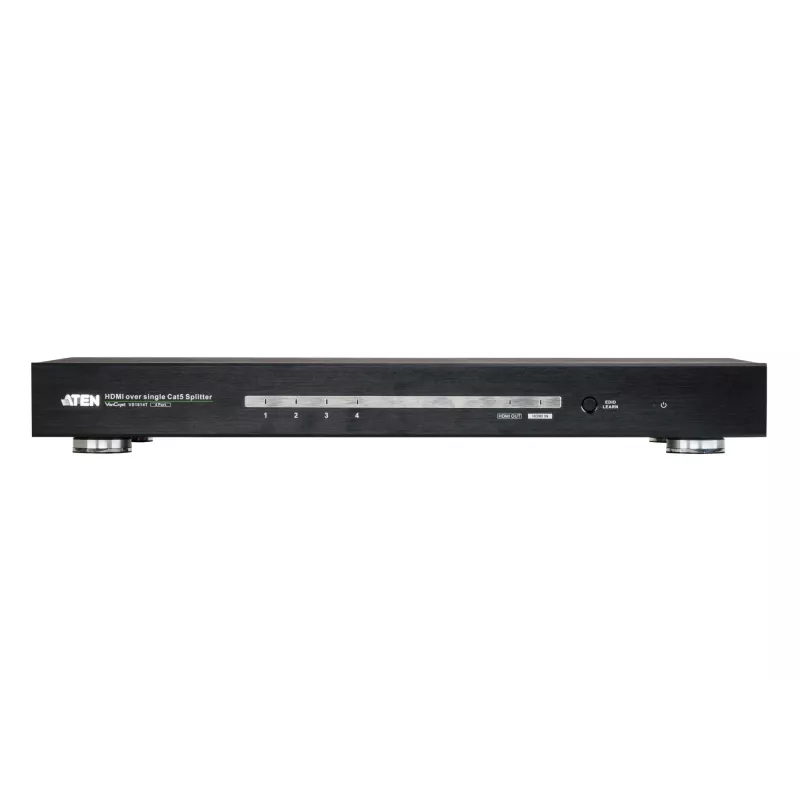 ATEN 4-portu HDMI CAT5e/6 sadalītājs pa vienu Cat kabeli / 4K / RS232 / HDBaseT