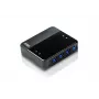 ATEN 4-portu USB 3.0 perifērijas koplietošanas ierīce, 5 Gbit/s, Micro-USB Type-B, Melna, Plastmasa, 0 - 40 °C, -20 - 60 °C