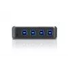 ATEN 4-portu USB 3.0 perifērijas koplietošanas ierīce, 5 Gbit/s, Micro-USB Type-B, Melna, Plastmasa, 0 - 40 °C, -20 - 60 °C