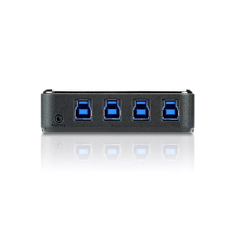 ATEN 4-portu USB 3.0 perifērijas koplietošanas ierīce, 5 Gbit/s, Micro-USB Type-B, Melna, Plastmasa, 0 - 40 °C, -20 - 60 °C