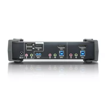 ATEN 2-Port USB 3.1 Gen 1 4K DisplayPort 1.2 KVMP™ komutators ar audio (iekļauti KVM kabeļi)