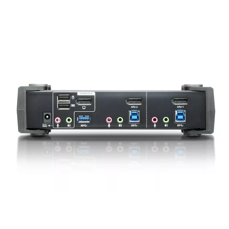 ATEN 2-Port USB 3.1 Gen 1 4K DisplayPort 1.2 KVMP™ komutators ar audio (iekļauti KVM kabeļi)