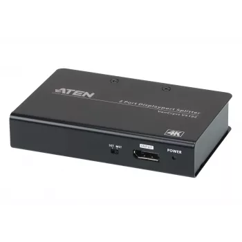 ATEN 2-portu 4K DisplayPort 1.2a sadalītājs, DisplayPort, 2x DisplayPort, 4096 x 2160 pikseļi, melns, metāls, 4K Ultra HD