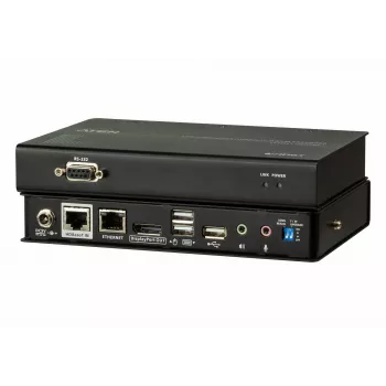 ATEN USB DisplayPort HDBaseT2.0 KVM paplašinātājs, raidītājs un uztvērējs, vadu, 150 m, Cat5e, Cat6, Cat6a, 4096 x 2160 pikseļi, melns