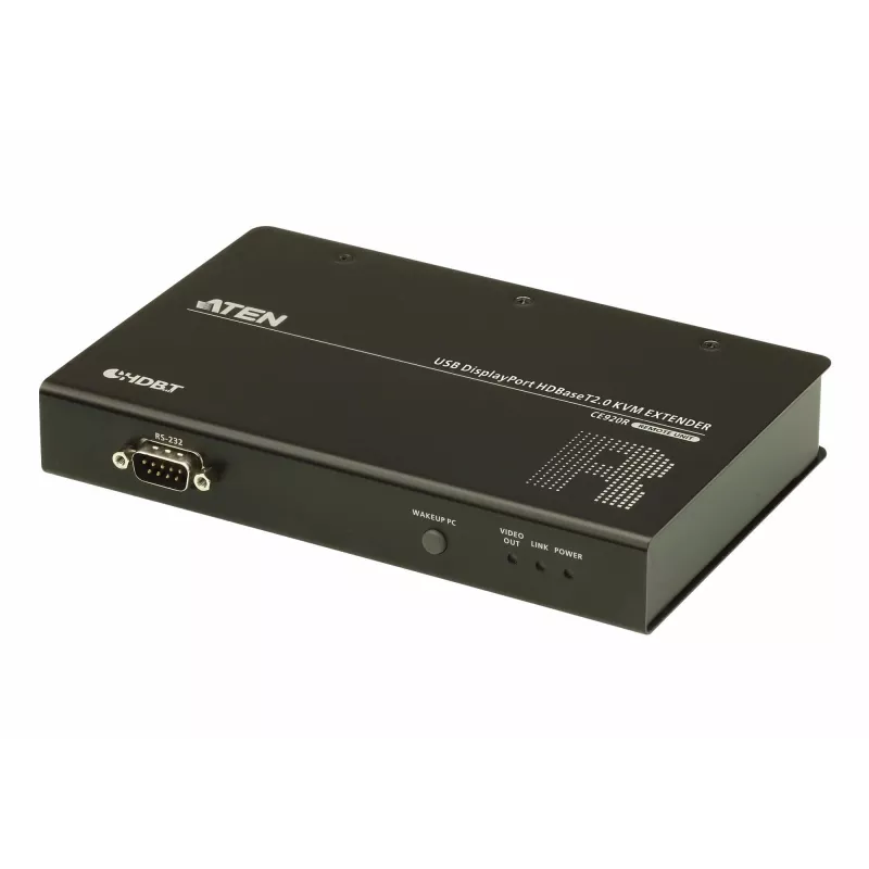 ATEN USB DisplayPort HDBaseT2.0 KVM paplašinātājs, raidītājs un uztvērējs, vadu, 150 m, Cat5e, Cat6, Cat6a, 4096 x 2160 pikseļi, melns
