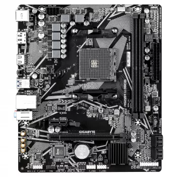GIGABYTE A520M H ARGB mātesplate - atbalsta AMD Ryzen 5000 sērijas CPU, līdz 5100MHz DDR4 (OC), PCIe 3.0 x4 M.2, 1 GbE LAN, USB 3.2 Gen 1