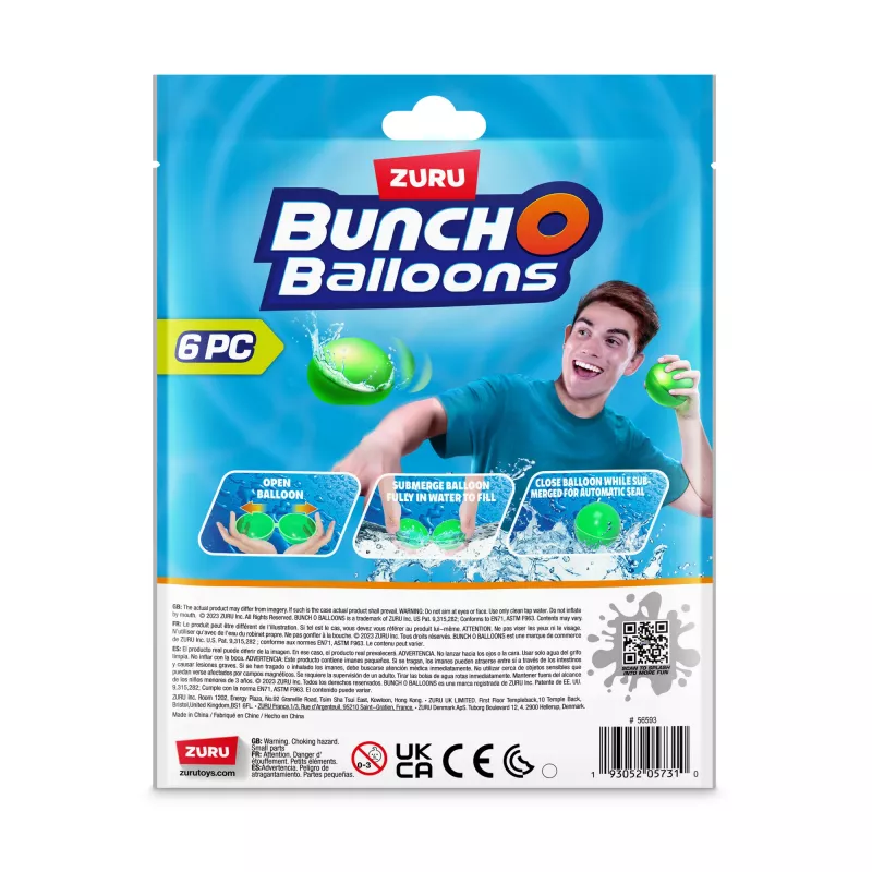 Bunch O Balloons atkārtoti lietojamie ūdens baloni 6 gab. ZURU