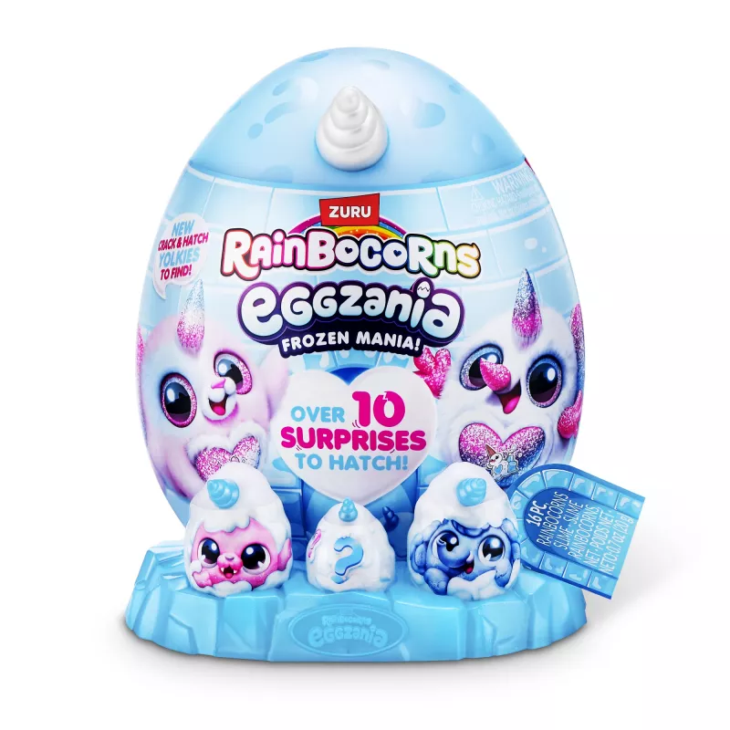 Plīša rotaļlieta Zuru Rainbocorns Eggzania Frozen Mania — dzīvnieku plīša figūriņa, daudzkrāsains, piemērots bērniem no 3 gadu vecuma