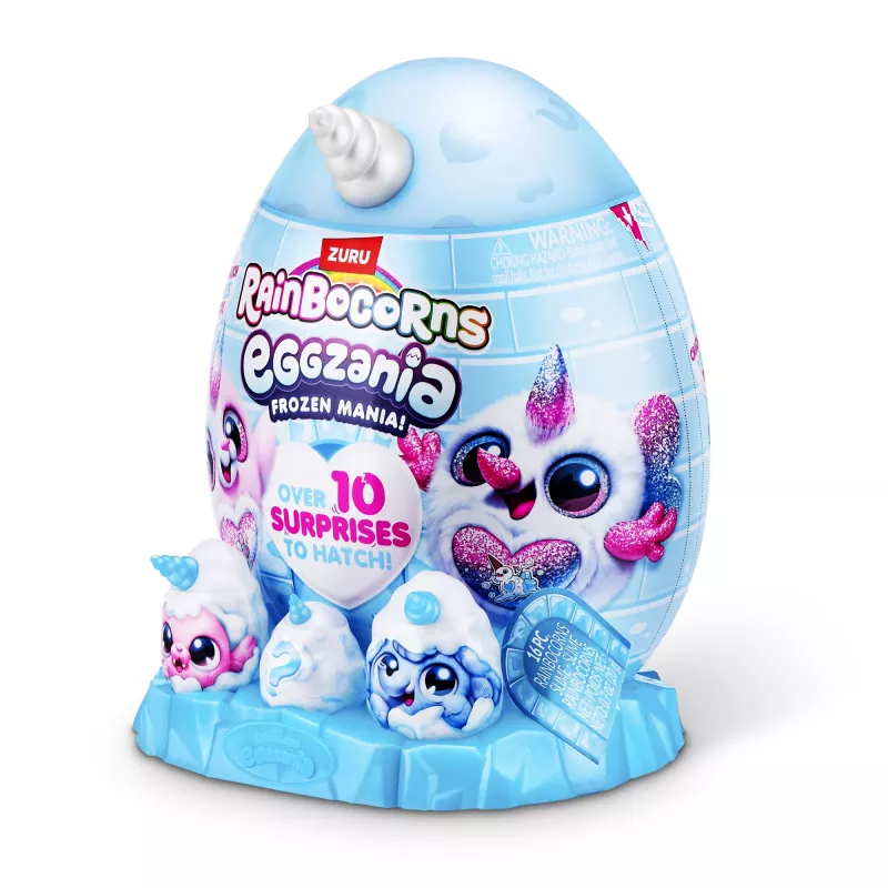 Plīša rotaļlieta Zuru Rainbocorns Eggzania Frozen Mania — dzīvnieku plīša figūriņa, daudzkrāsains, piemērots bērniem no 3 gadu vecuma
